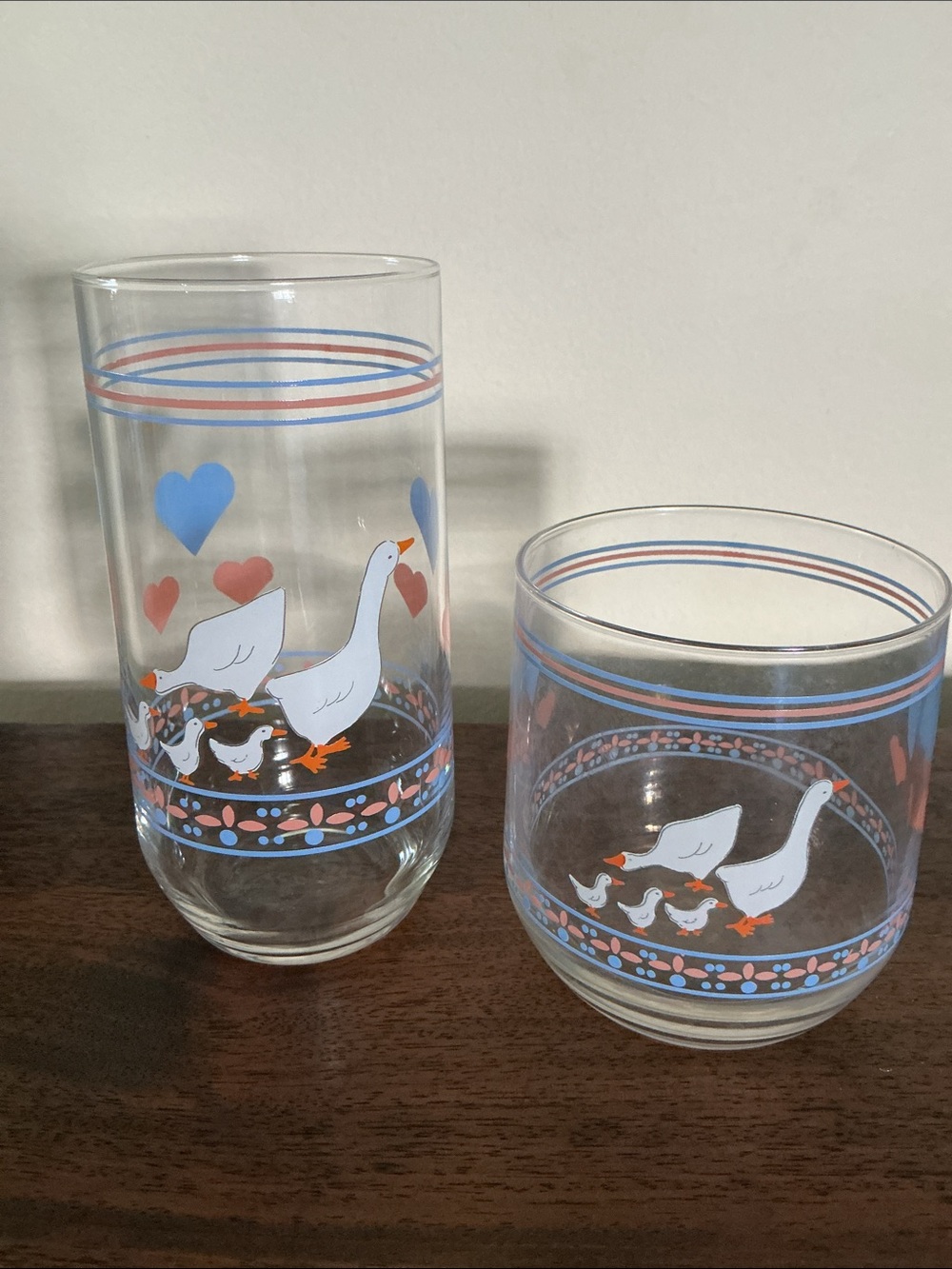 Arcopal Hearts ‘N Geese Set of 6 Glass Tumblers White Goose